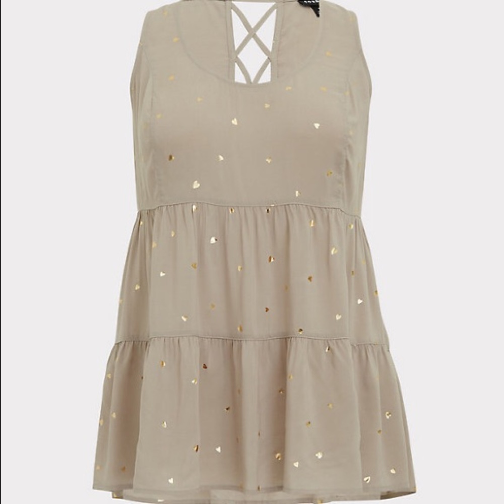 Torrid Lattice Back Tunic Tank